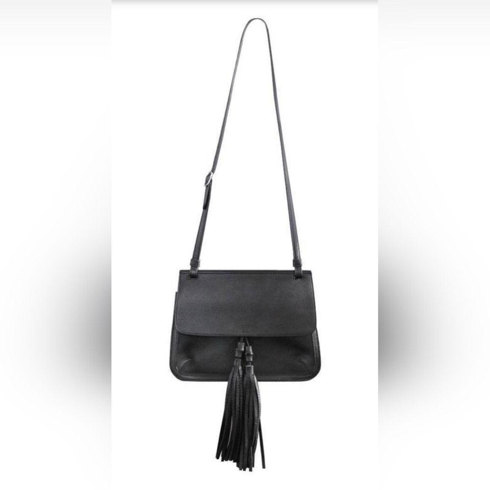 💯% Authentic Vintage Gucci Bamboo Black Tassel Cross body
